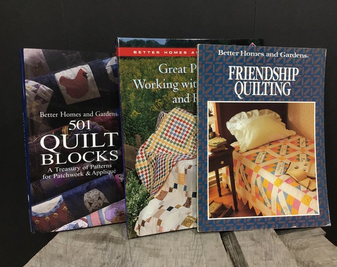 Better Homes & Gardens-Quilting Books-Set of three-501 Quilt Blocks-Great Patchwork-working with squares rectangles-Friendship Quilting