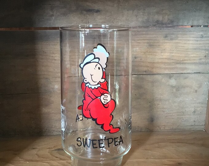 1975 Swee’ Pea Coca-Cola Kollect-A-Set Series glass tumbler cup