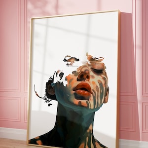 Womans Face Print Art Poster