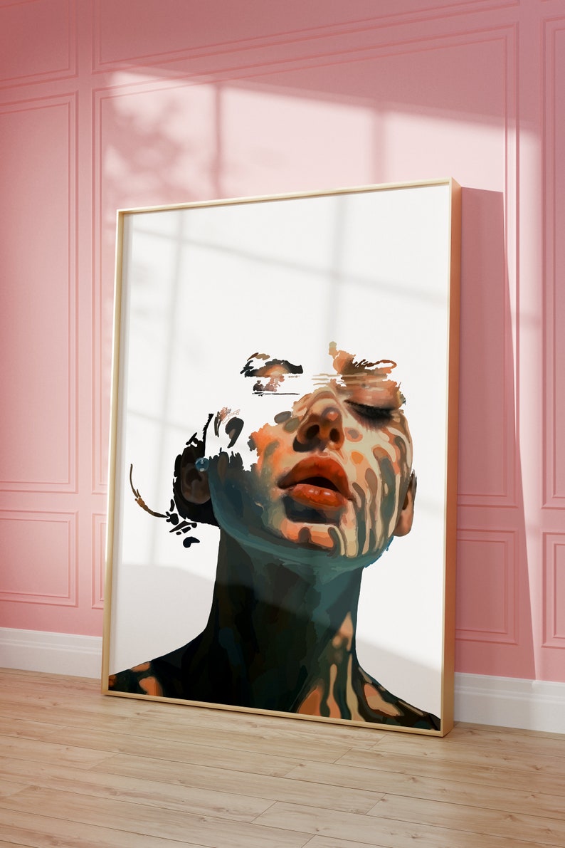 Womans Face Print Art Poster