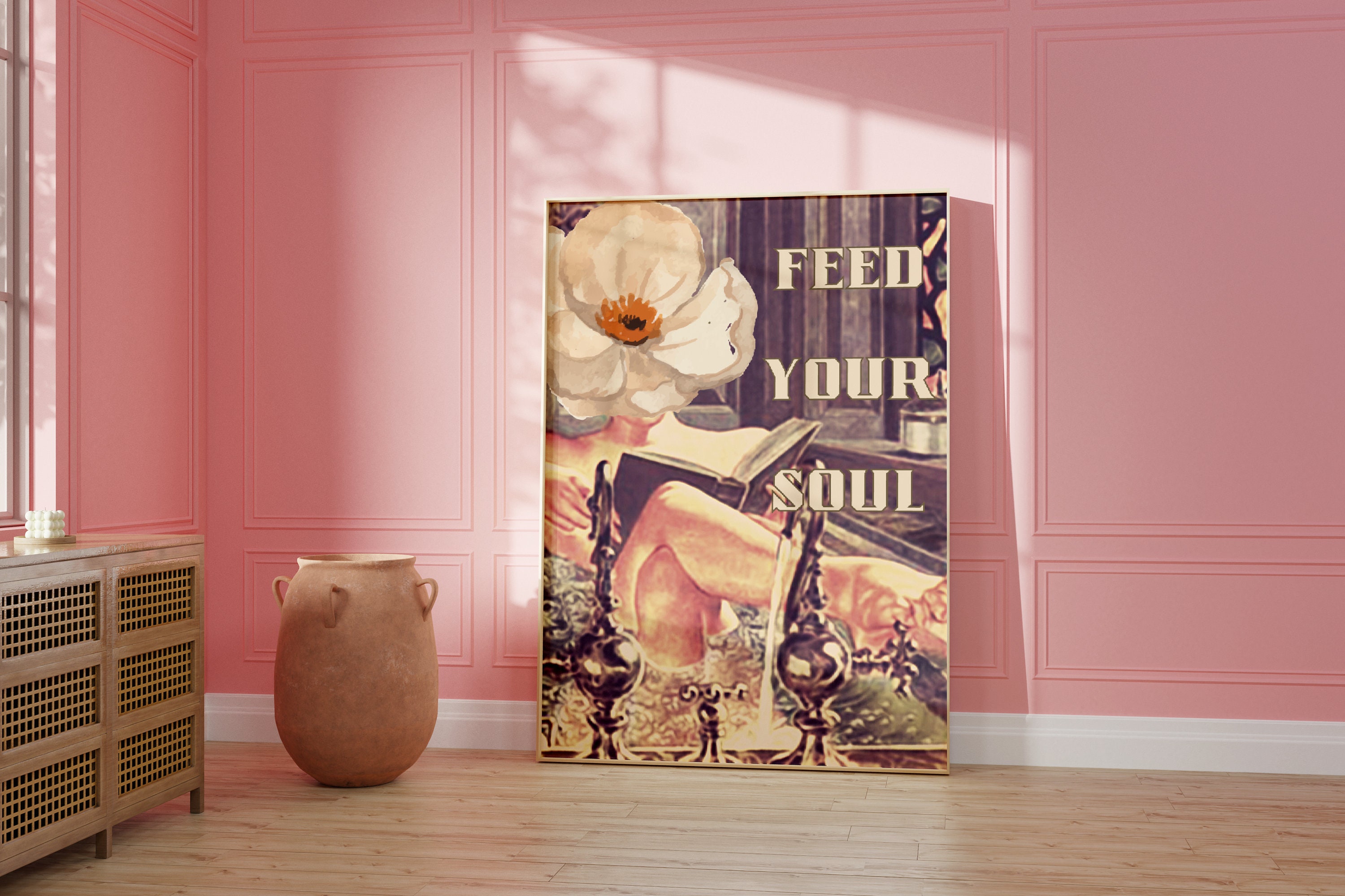 Spiritual Wall Art Feminine Wall Art Soulful Art Printable Floral Art ...