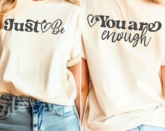 Positive Quotes SVG PNG, Inspirational Self Worth Cut File, Self Love Mental Health Design