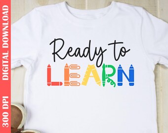 Back to School SVG PNG, First Day of School Cut File, Elementary Student and Teacher Design