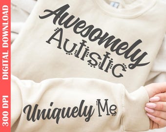 Archivo de corte SVG PNG sobre autismo: Concienciación y aceptación del autismo, diseño sobre neurodiversidad.
