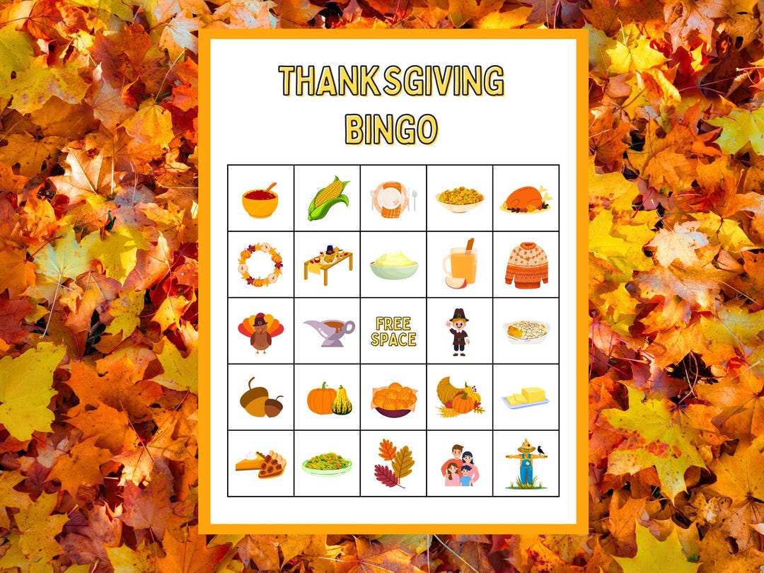 Thanksgiving Bingo, Thanksgiving Games, Thanksgiving Printable ...