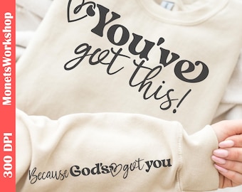 Motivational Jesus SVG PNG: Christian Shirt Cut File, Inspirational Faith Design