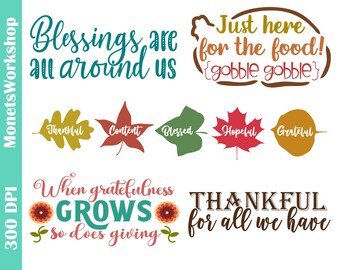 Thanksgiving Family SVG/PNG Bundle: Fall Shirt Designs, Autumn Cut Files