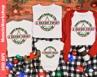 Custom Family Christmas Pajamas SVG/PNG: Personalized Holiday Shirt Design and more (Digital Download)