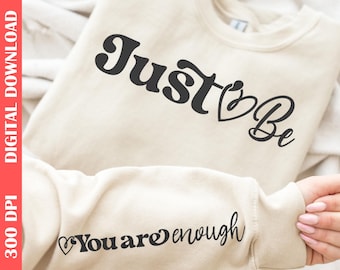 Positive Affirmation SVG PNG: Encouraging Cut File, Self Worth Design