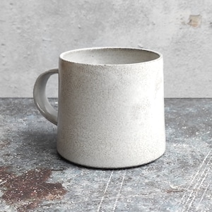 Handmade Ceramic Mug / White / Coffee Mug / Tea Mug / Large Mug / Speckled Grey White / Rustic And Earthy / Pottery / Minimalist / Scandi