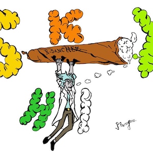 Rick and Morty Sky-Hi Graphic Tee