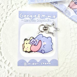 Gengie & Mimie Acryl Schlüsselanhänger Charm l Einseitig l 2 Zoll