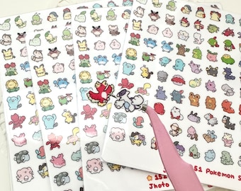 ポケモン第2世代 152-251 ビニールステッカーシート | ミニステッカー