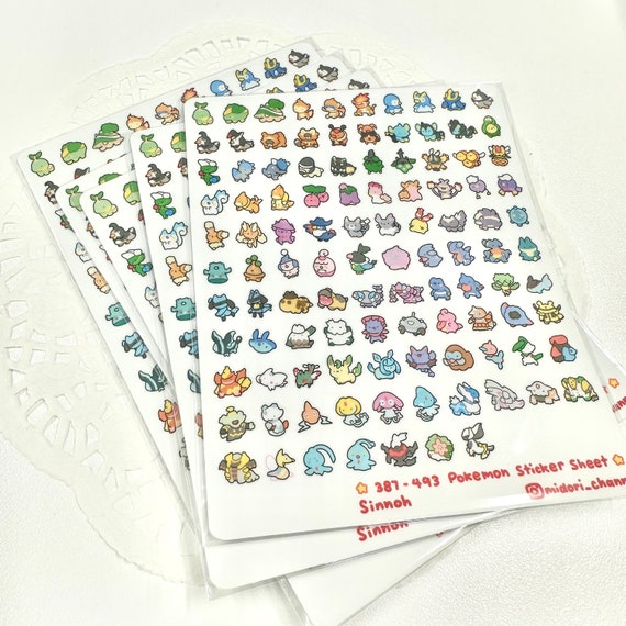 ポケモン第4世代 387-493 ビニールステッカーシート | ミニステッカー