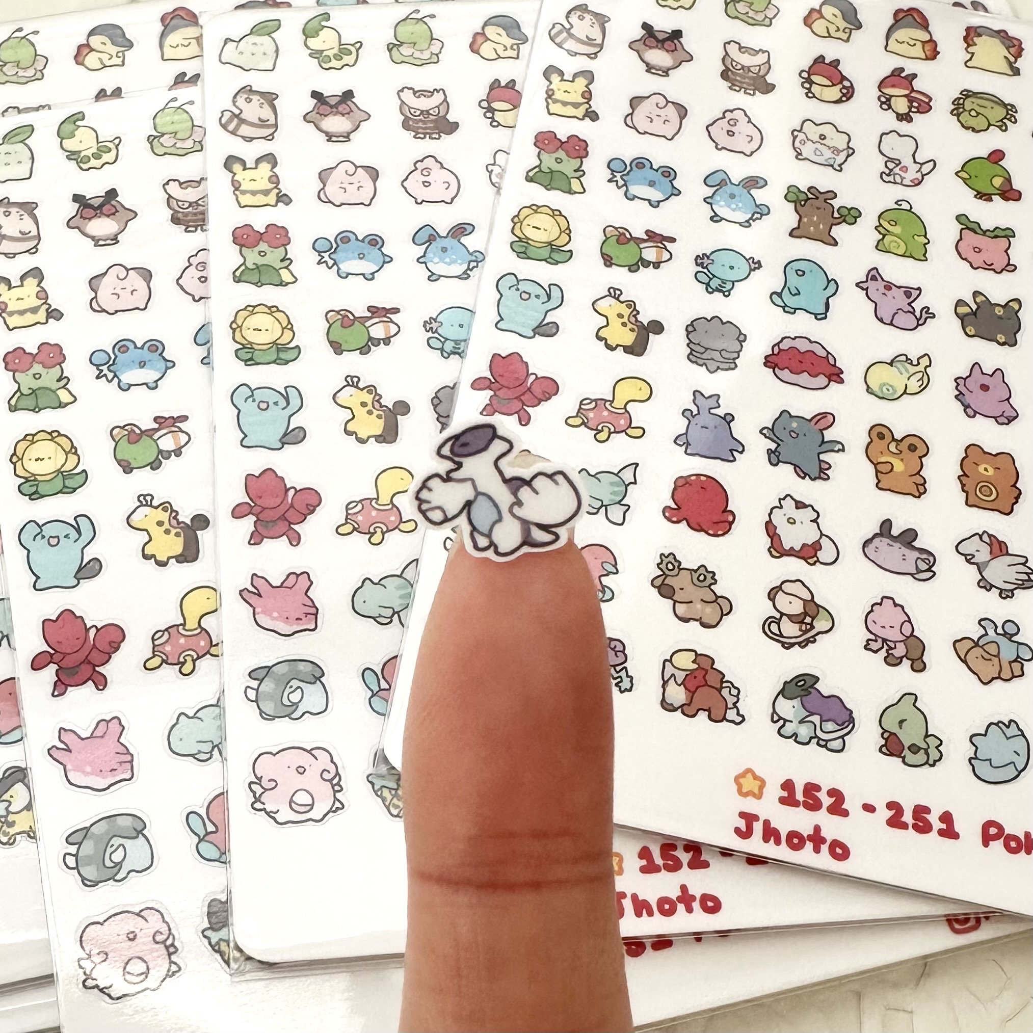 ポケモン第2世代 152-251 ビニールステッカーシート | ミニステッカー