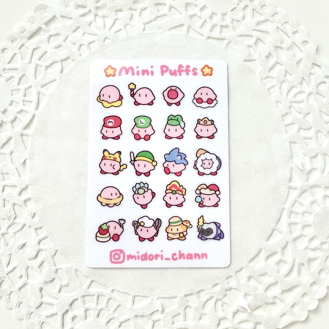 Mini Puffs Vinyl Sticker Sheet | 20 Mini Stickers! - Etsy