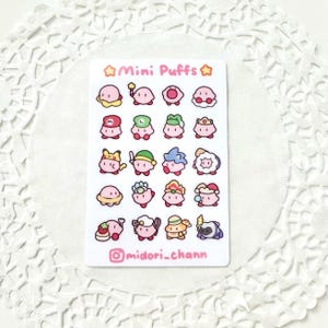 Mini Puffs Vinyl Sticker Sheet | 20 mini stickers!