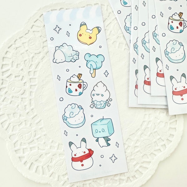 Poké Winter Sweet Treats Vinyl Sticker Sheet | 25 stickers!