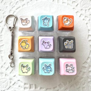 Derpy Evolution Clicky Keycap Keyboard Switch Keychain | Fidget Toy | Stim Toy | Stress Relief