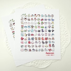 Poké Gen 2 152-251 Mini Art Print