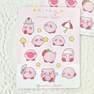 Pink Puff Vinyl Sticker Sheet | 16 stickers!