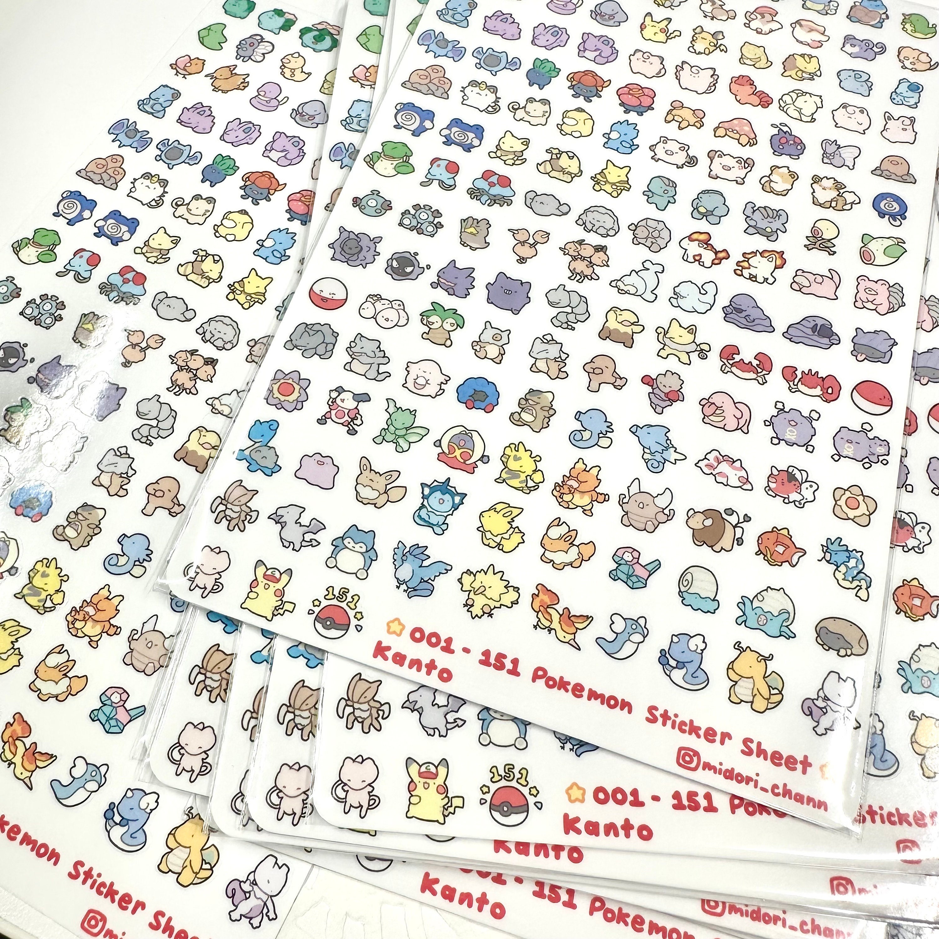 ポケモン第1世代 001-151 ビニールステッカーシート | ミニステッカー
