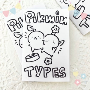PikPik Types Mini Zine Art Booklet - Inktober - Coloring Book