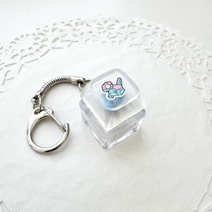 Derpy Pory Transparent Clicky Keycap Keyboard Switch Keychain | Fidget Toy | Stim Toy | Stress Relief