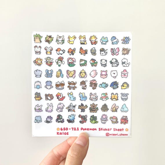 ポケモン第6世代 650-721 ビニールステッカーシート | ミニステッカー