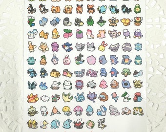 ポケモン第4世代 387-493 ビニールステッカーシート | ミニステッカー