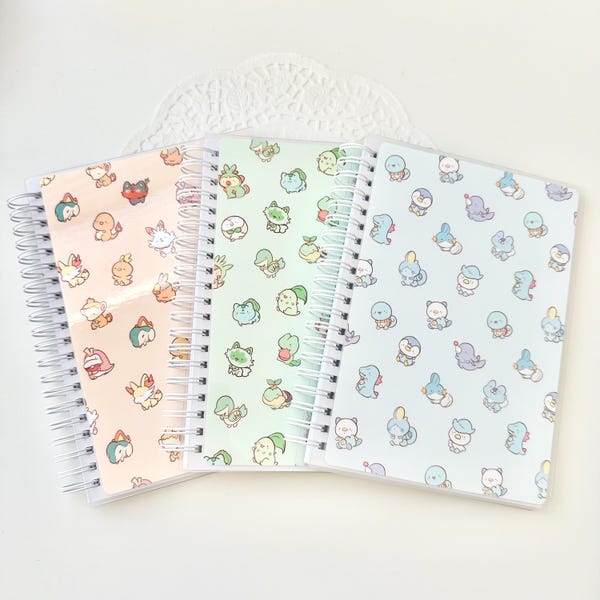 Libro de pegatinas reutilizables Pastel Derpy Gen Starters | Álbum de tapa dura de 5x7 pulgadas | 50 páginas
