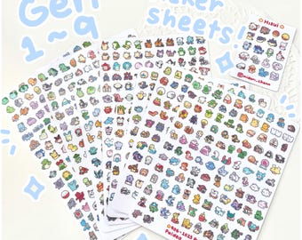 ポケモン第1世代 001-151 ビニールステッカーシート | ミニステッカー