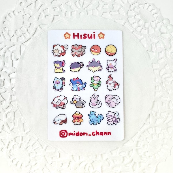 Poké Legends-vinyl stickervel | 20 ministickers!