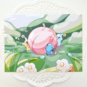 PikPik Sparkly Treasure Peach Mini Art Print