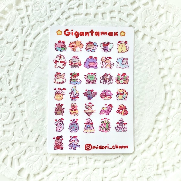 Poké Giant-vinyl stickervel | 32 ministickers!