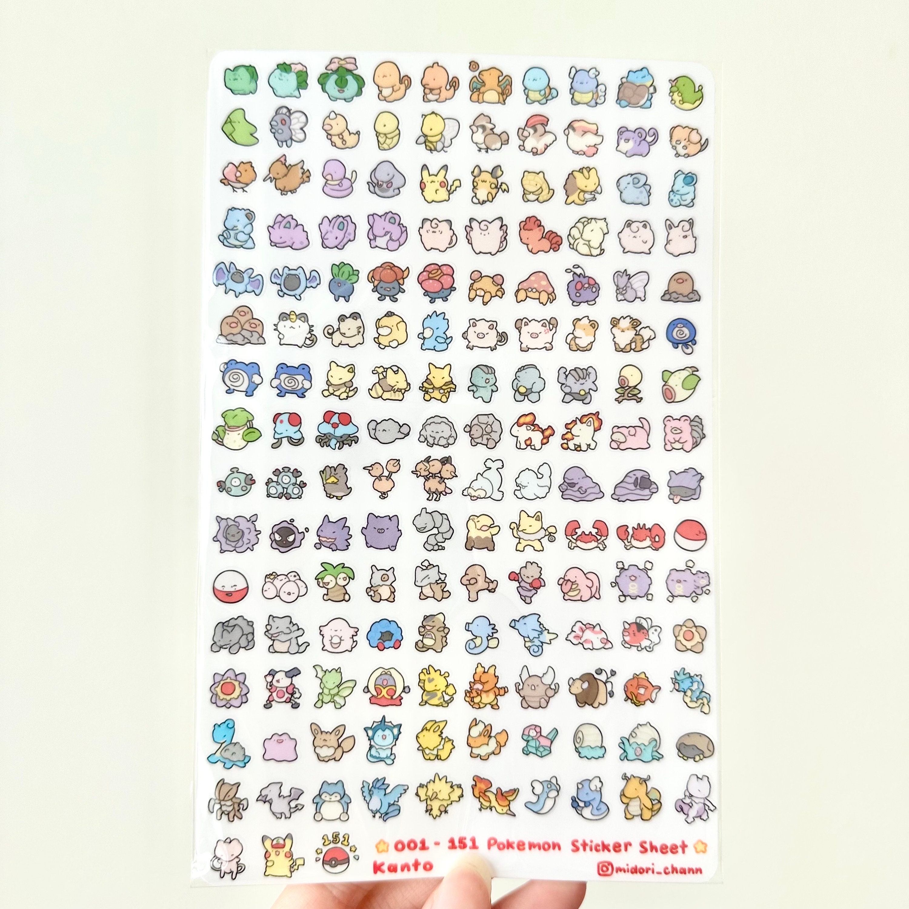 ポケモン第1世代 001-151 ビニールステッカーシート | ミニステッカー