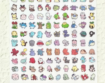 ポケモン第2世代 152-251 ビニールステッカーシート | ミニステッカー