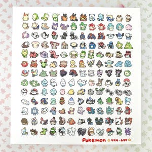 ポケモン第1世代 001-151 ビニールステッカーシート | ミニステッカー