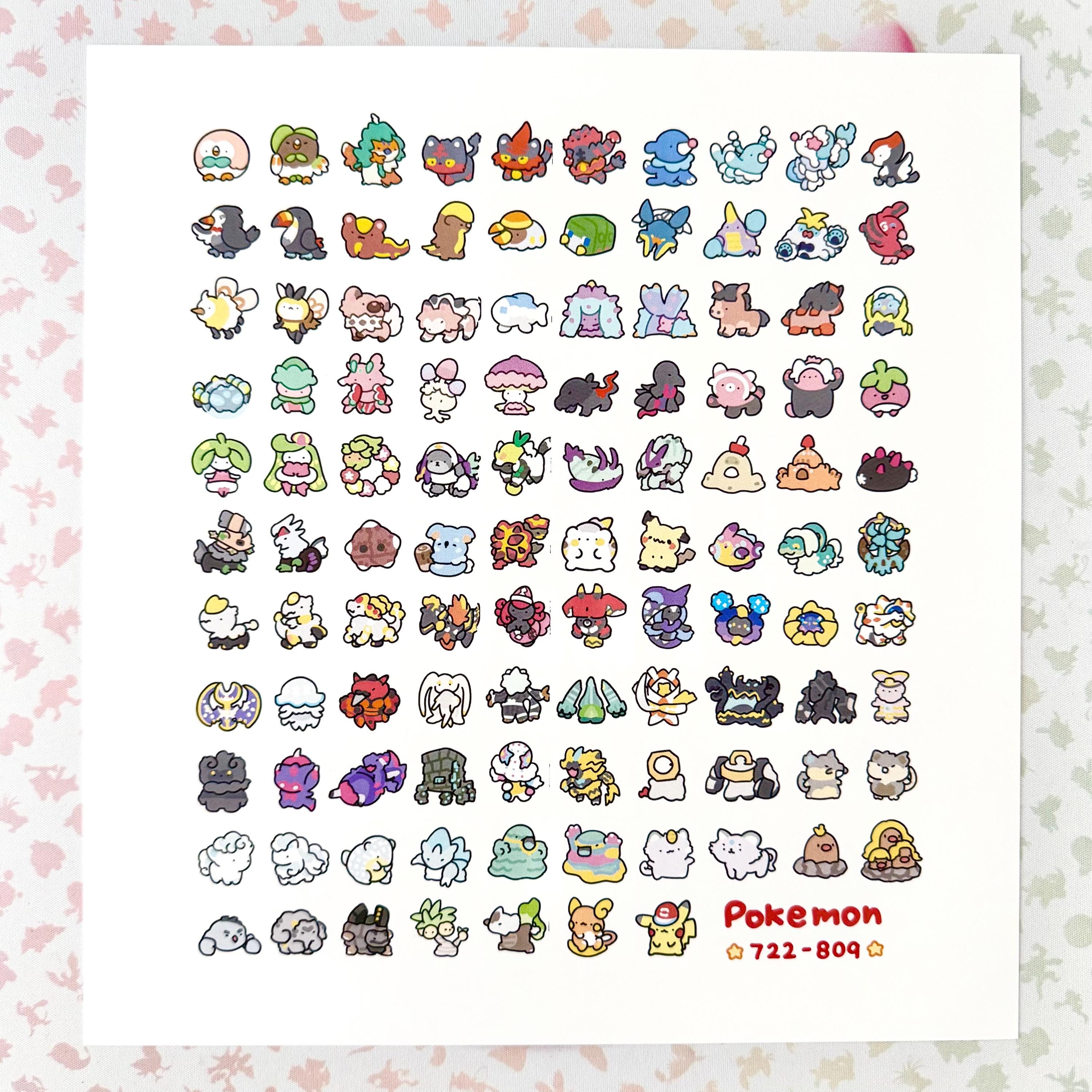 ポケモン第7世代 722-809 大型アートプリント｜ウォールアート - Etsy 日本