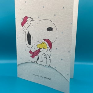 Snoopy and Woodstock Holiday Card