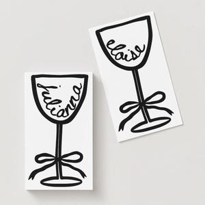 Customizable Bow Table Place Cards for Weddings & Parties