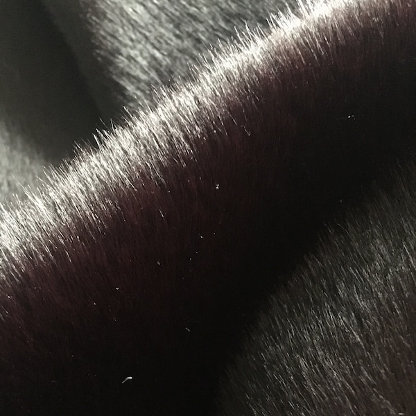Ours en peluche chocolat noir de luxe, velours 11 mm Tissu doux Fausse fourrure effet vison 30 x 20 cm