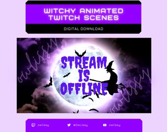 Animierte Hexen-Twitch-Szenen