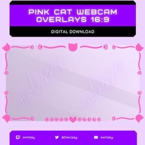 Borde de la cámara web pink Kitty / 16:9