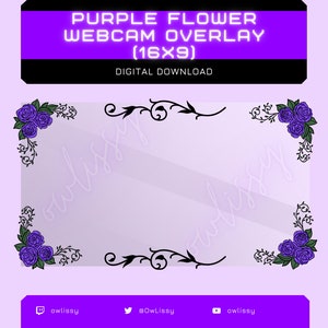 Purple Rose Webcam Overlay| 16x9