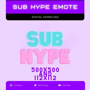 Sub Hype Emote | Twitch and Discord