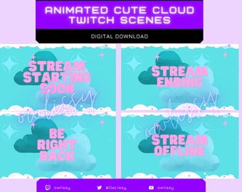 Cute Cloud Twitch Scenes | 1920 x 1080