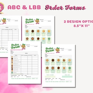 2024 LBB and ABC Girl Scout Cookie Signs and Forms, Editable and Printable Cookie Booth Sales Flyers, Lanyard Cookie Math Price Menu image 4