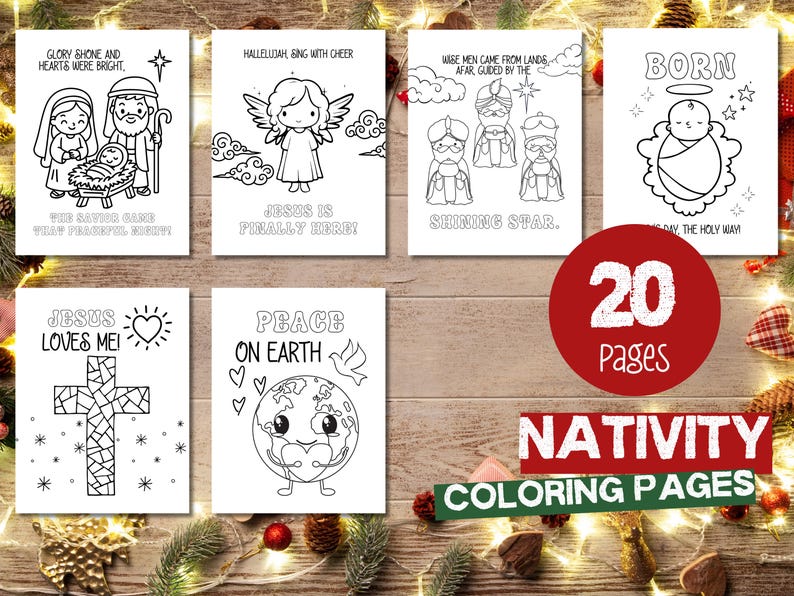 Nativity Coloring Pages for Kids | Printable Christian Bible Sunday ...