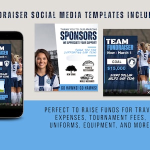 Soccer Social Media Templates Canva Sports Marketing Kit Game Day Graphics Athlete Spotlight Bundle Posts Stories Flyers image 6